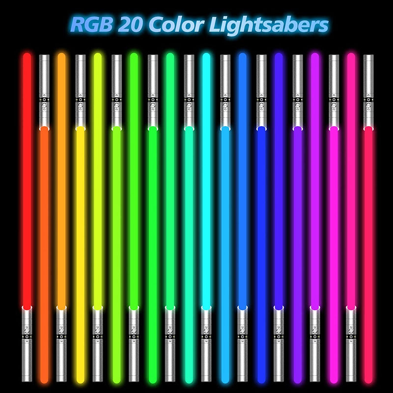 World War Lightsaber, RGB 20 Colors Changeable, LED Light Sword, With Premium Quality, 3 Mode Sound, Aluminum Alloy Hilt For Adults Kids Galaxy Gift Force Fx Light Saber