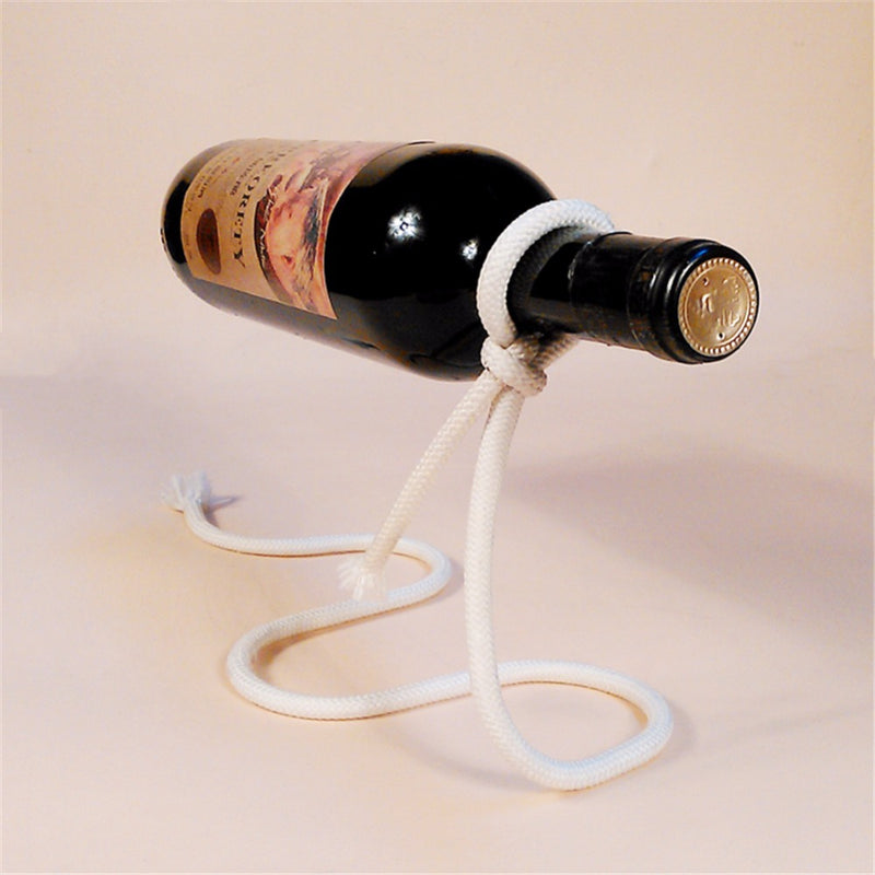 Creative Novelty Magic Illusion Floating Wine Bottle Holder Rope Lasso Wine Rack Whisky Whiskey Kitchen Bar Pub Accessories