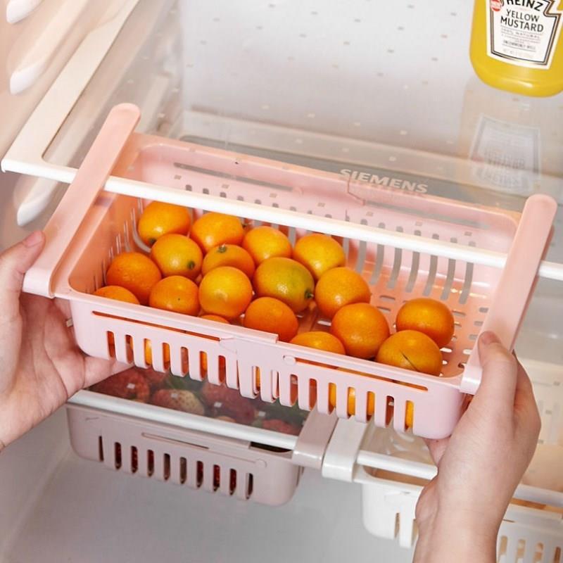 Refrigerator Storage Box Retractable Kitchen Refrigerator Storage Box Drawer Storage Box