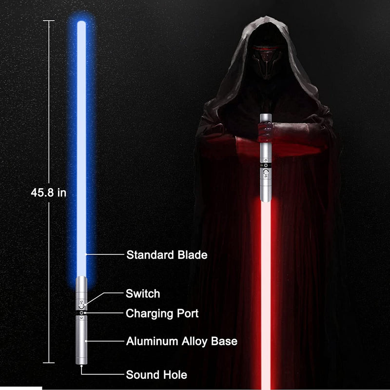 World War Lightsaber, RGB 20 Colors Changeable, LED Light Sword, With Premium Quality, 3 Mode Sound, Aluminum Alloy Hilt For Adults Kids Galaxy Gift Force Fx Light Saber