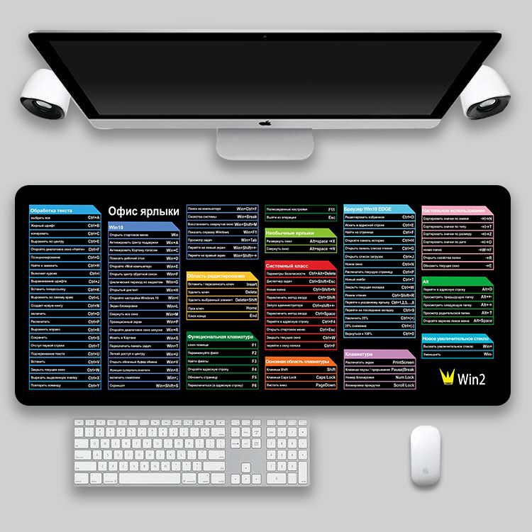 Shortcut Key Mouse Pad Oversized Thickened Desk Keyboard Pad